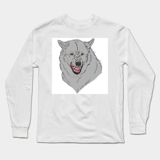 Wolf growls Long Sleeve T-Shirt